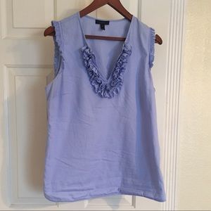 J Crew size 10 powder blue blouse